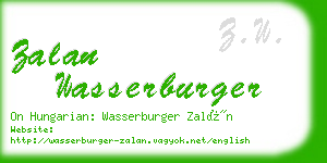 zalan wasserburger business card